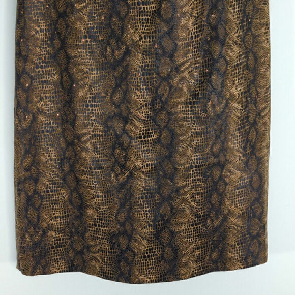 CDC Sleeveless Midi Sheath Dress Jacquard Snake Print Vintage Y2K Size 10P NWT - Picture 4 of 10